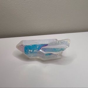 Aura clear quartz point